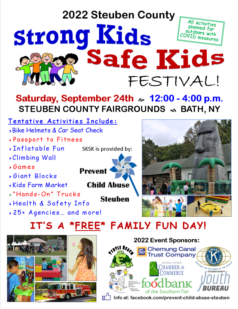 FREE Strong Kids Safe Kids Festival for families, 9/24