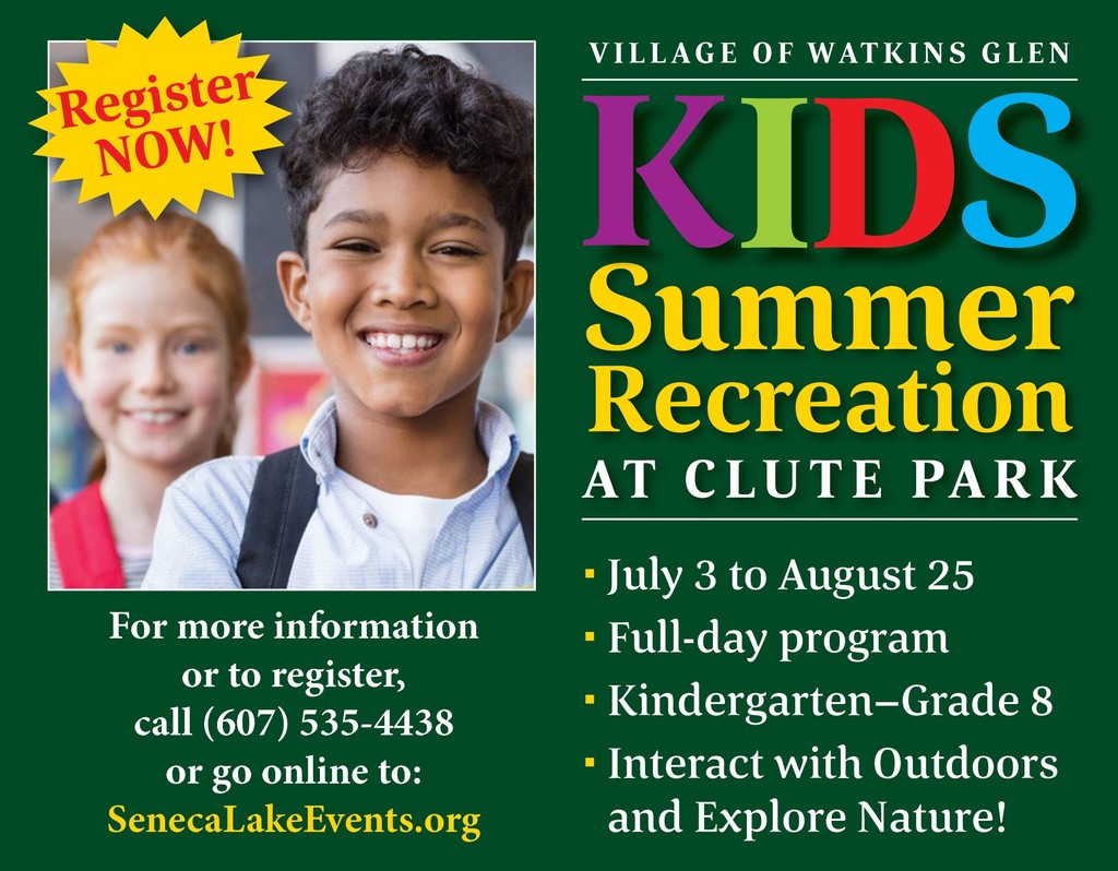 Summer Recreation at Clute Park Information